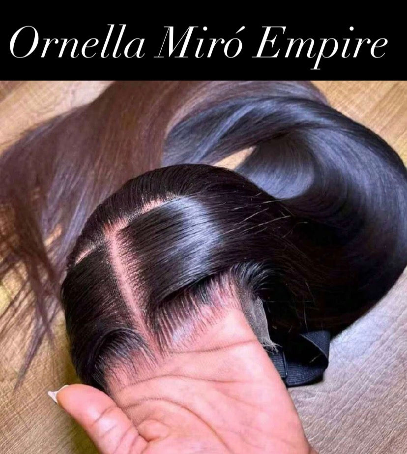 34 Inch HD Transparent Lace Front Wig – 200% Density Natural Black, 13x4 / 13x6 / 5x5 Lace, Pre-Plucked & Pre-Bleached Knots with Baby Hair, Pre-Styled Middle Part